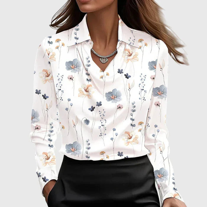 Brooklyn – Elegante blusa de satén brillante
