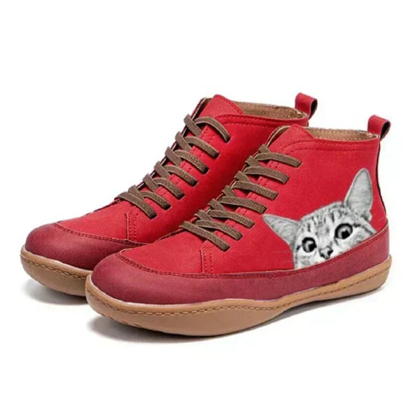Silamoda™ | Botines de piel para amantes de los gatos