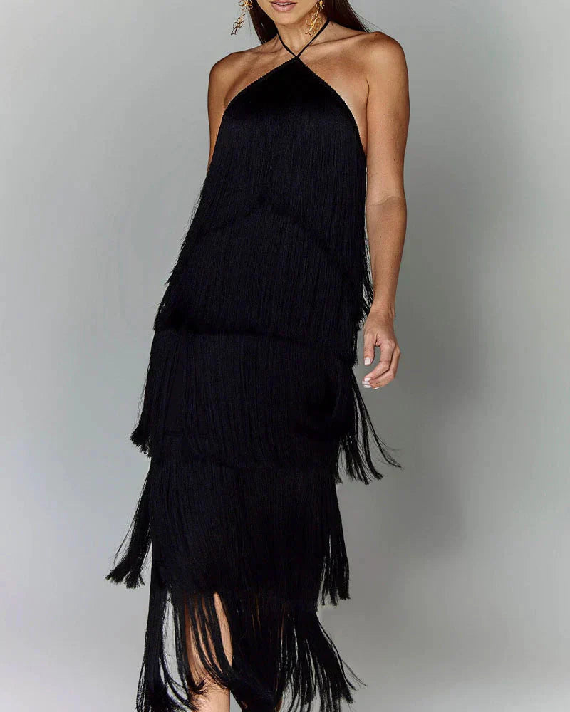 EVA™ VESTIDO DE BORLAS