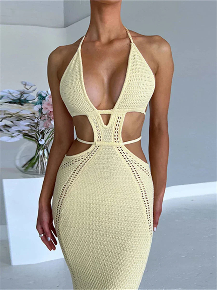VESTIDO OLIVIA™ VESTIDO DE PLAYA MUJER SIN ESPALDA
