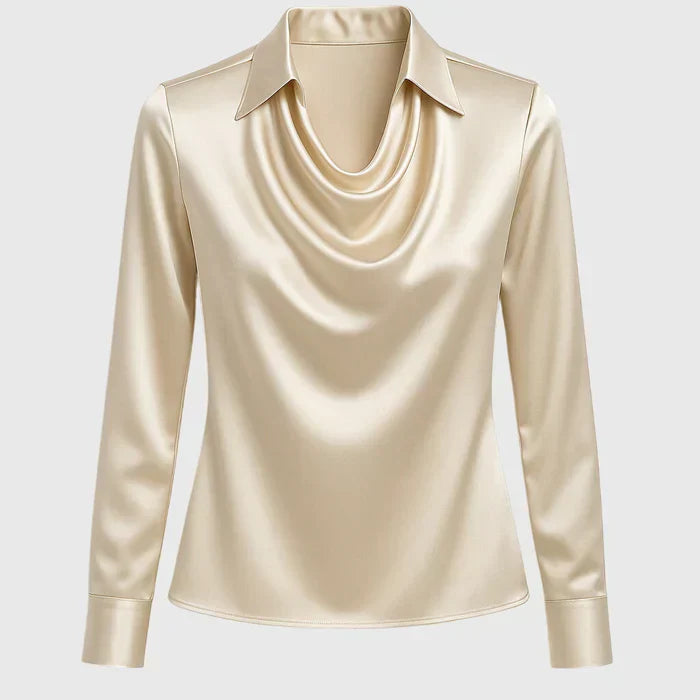 Brooklyn – Elegante blusa de satén brillante